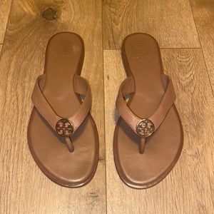 Tan women’s Tory Burch sandals